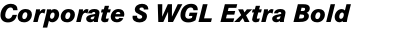 Corporate S WGL Extra Bold Italic